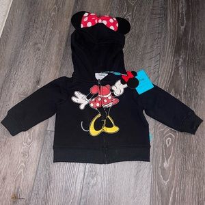 Posh peanut Minnie zip up bamboo jacket size 6-12 months